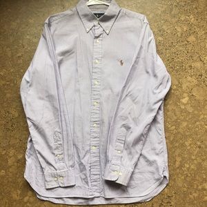 Purple striped Polo Button-Up
